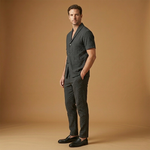 Loungewear Set with Button-Up Shirt and Jogging Pants
