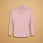 Polo Shirt with Button Fastening and Long Sleeves