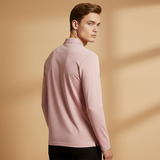 Polo Shirt with Button Fastening and Long Sleeves