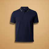 Polo Shirt with Classic Collar and Button Placket