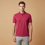 Polo Shirt with Classic Collar and Button Placket