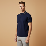 Polo Shirt with Classic Collar and Button Placket