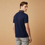 Polo Shirt with Classic Collar and Button Placket