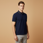 Polo Shirt with Classic Collar and Button Placket