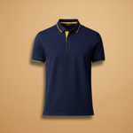 Polo Shirt with Classic Collar and Piqué Surface