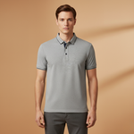 Polo Shirt with Classic Collar and Piqué Surface
