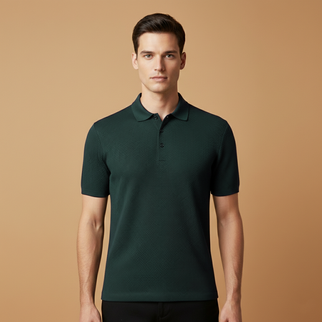 Tommy Men's Polo Shirt with Collar and Button Placket
