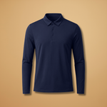 Polo Shirt with Stretch Fabric and Structured Collar