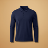 Polo Shirt with Stretch Fabric and Structured Collar
