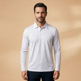 Polo Shirt with Stretch Fabric and Structured Collar
