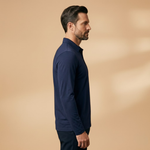 Polo Shirt with Stretch Fabric and Structured Collar