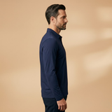 Polo Shirt with Stretch Fabric and Structured Collar