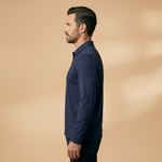 Polo Shirt with Stretch Fabric and Structured Collar