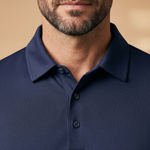 Polo Shirt with Stretch Fabric and Structured Collar