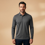 Polo Shirt with Stretch Fabric and Structured Collar