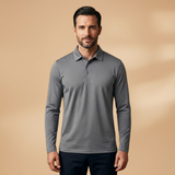 Polo Shirt with Stretch Fabric and Structured Collar
