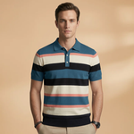 Polo Top with V-Neck and Button Placket