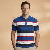 Polo Top with V-Neck and Button Placket