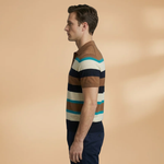 Polo Top with V-Neck and Button Placket
