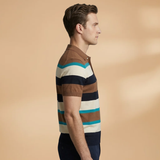 Polo Top with V-Neck and Button Placket