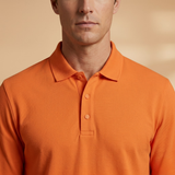 Polo with Buttoned Collar and Long Sleeves