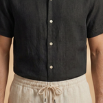 Summer Pajama Set with Button-Up Shirt and Elastic Waistband