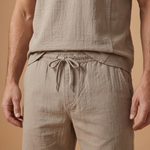 Summer Set with Henley Shirt and Drawstring Trousers
