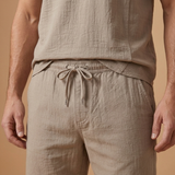 Summer Set with Henley Shirt and Drawstring Trousers