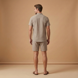 Summer Set with Henley Shirt and Drawstring Trousers