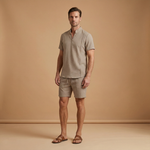 Summer Set with Henley Shirt and Drawstring Trousers