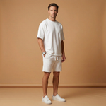 Summer Set with Oversize Shirt and Drawstring Shorts