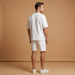 Summer Set with Oversize Shirt and Drawstring Shorts