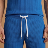 Summer Set with Ribbed Polo and Elastic Shorts