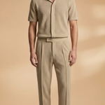 Summer Set with Short-Sleeved Shirt and Elastic Trousers