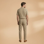 Summer Set with Short-Sleeved Shirt and Elastic Trousers