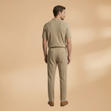 Summer Set with Short-Sleeved Shirt and Elastic Trousers