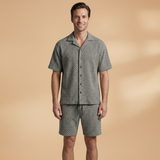 Summer Set with Short-Sleeve Shirt and Elastic Waist Shorts