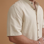 Summer Set with Short-Sleeved Shirt and Long Trousers