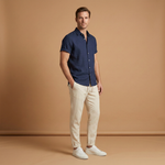 Summer Set with Short-Sleeved Shirt and Tapered Trousers