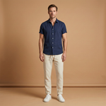 Summer Set with Short-Sleeved Shirt and Tapered Trousers