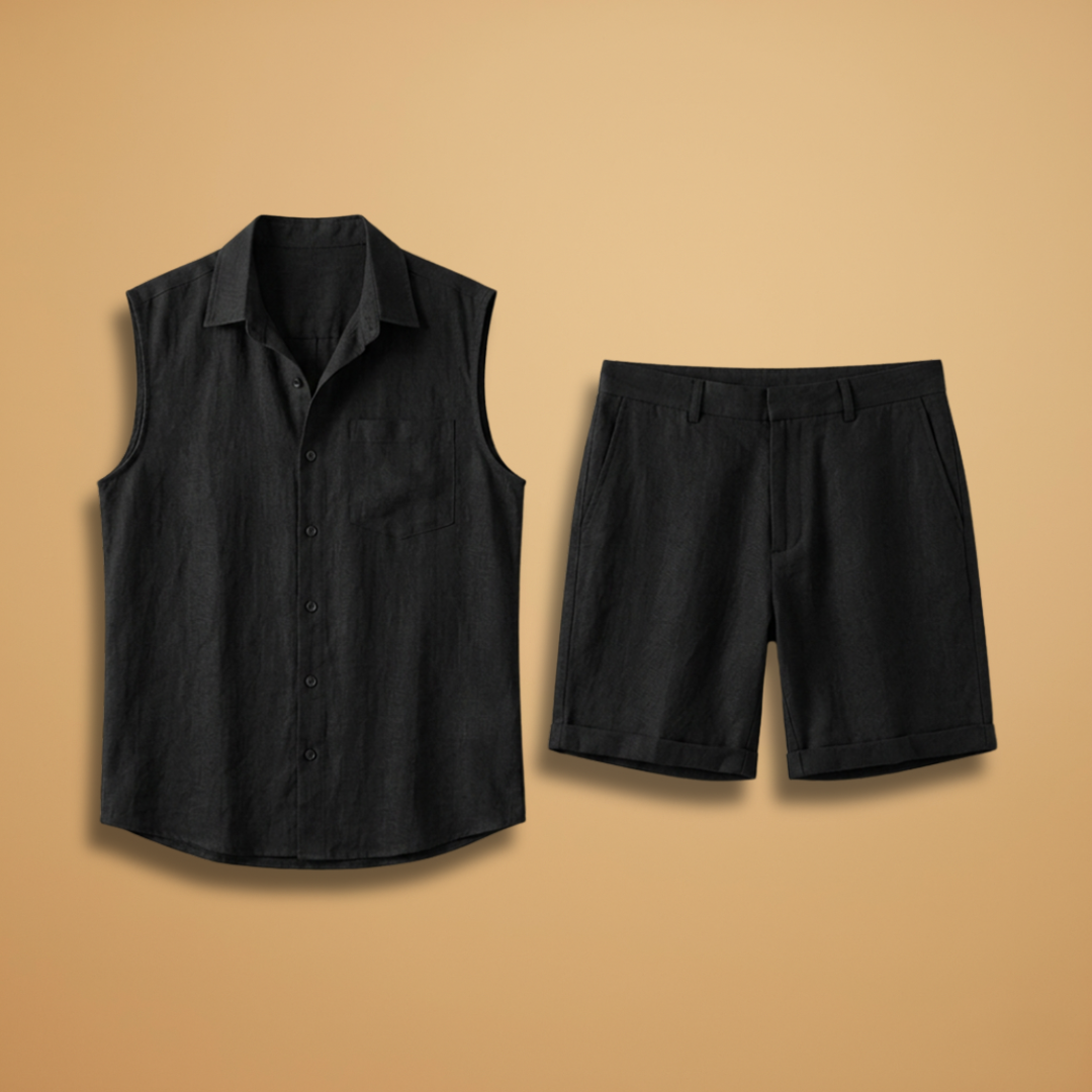 Summer Set with Sleeveless Shirt and Relaxed Shorts