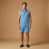 Summer Set with Sleeveless Shirt and Relaxed Shorts