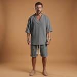 Summer Set with V-Neck Shirt & Shorts