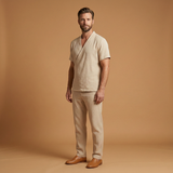 Summer Set with V-Neck and Elastic Waist