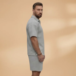 Set with Half-Zip and Quilted Texture