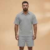 Set with Half-Zip and Quilted Texture