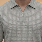 Set with Half-Zip and Quilted Texture