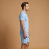 Sportswear Set with Polo Collar and Elastic Waistband