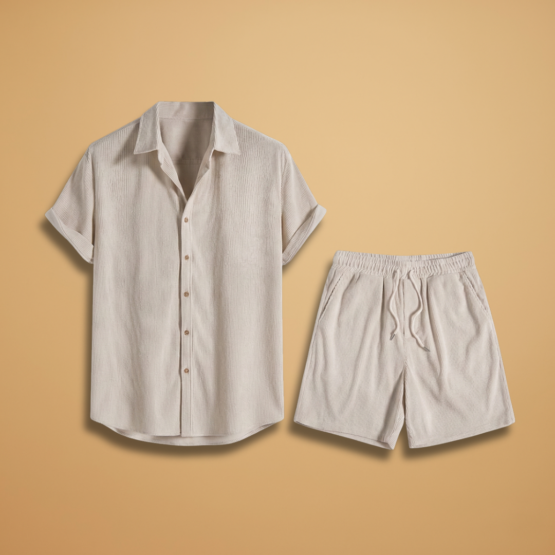 Set with Zip-Up Top and Elastic Waist Trousers