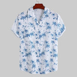 Button Shirt with Palm Print